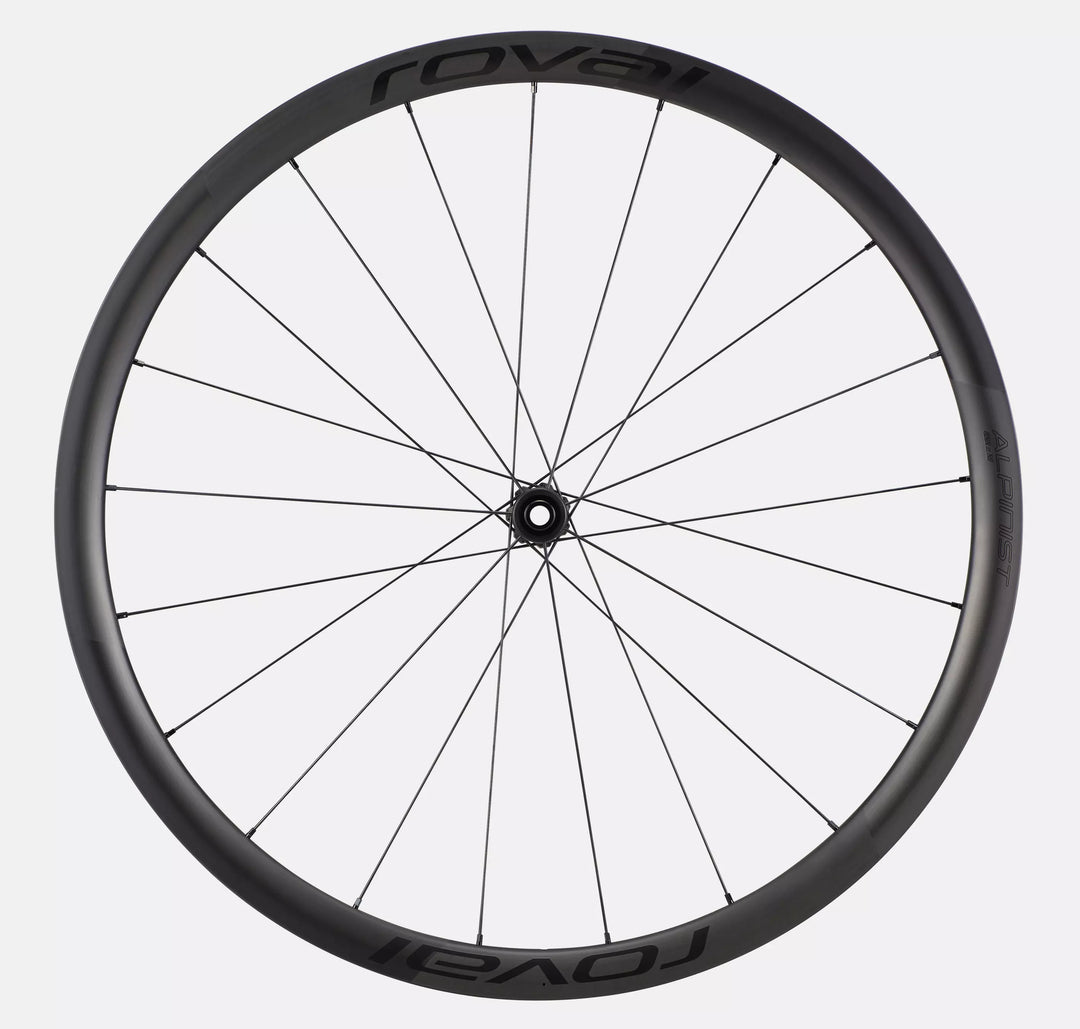 Roval Alpinist CL II carbon clincher wheel in Satin Carbon/Satin Black, view 3