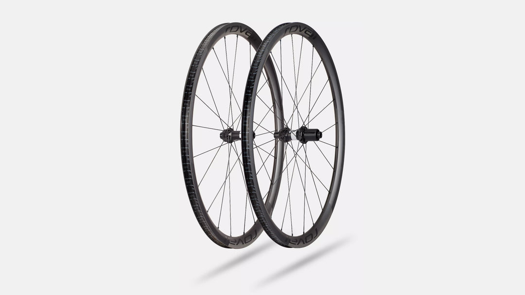 Roval Alpinist CL II carbon clincher wheel in Satin Carbon/Satin Black, product view