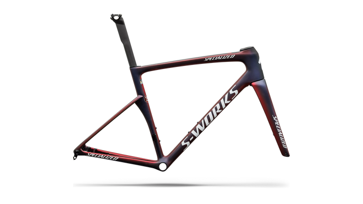 S-Works Tarmac SL9 Team Replica frameset, FDJ United - SUEZ colourway, side profile