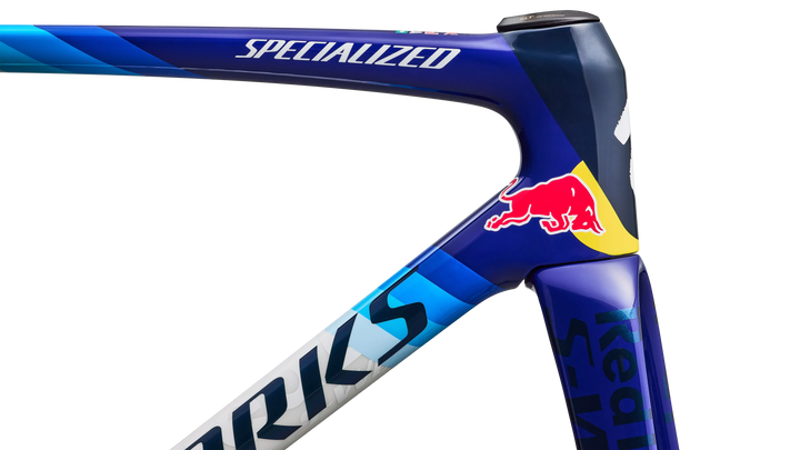 S-Works Tarmac SL9 Team Replica frameset, Red Bull - BORA - hansgrohe colourway, frame detail close-up