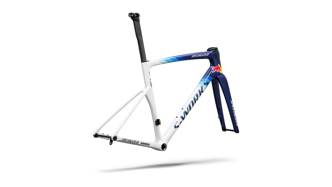 S-Works Tarmac SL9 Team Replica frameset, Red Bull - BORA - hansgrohe colourway, rear view