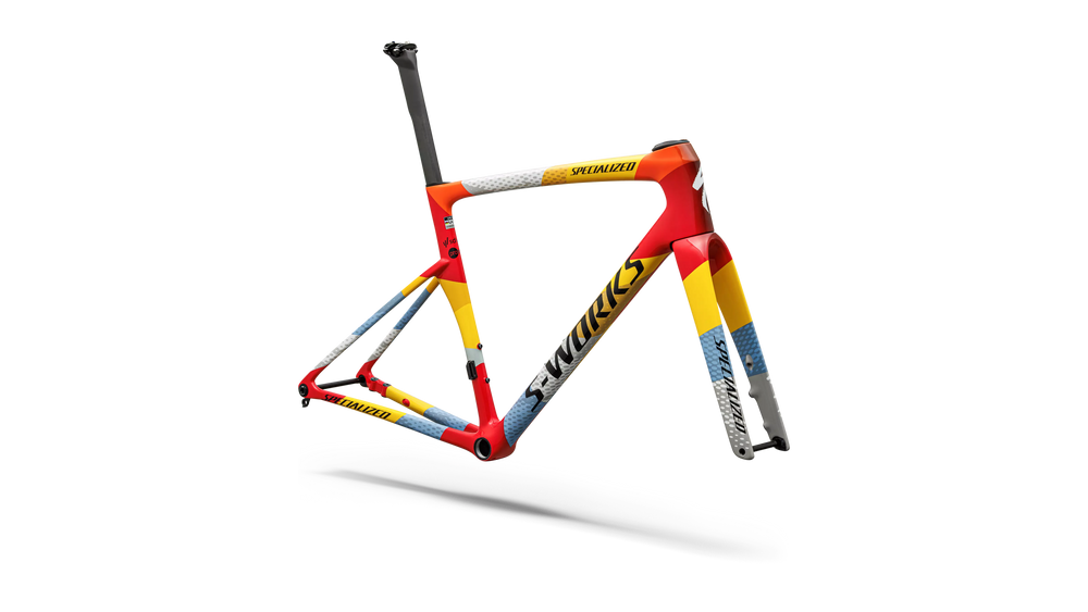 S-Works Tarmac SL9 Team Replica frameset, SD Worx - Protime colourway, front view