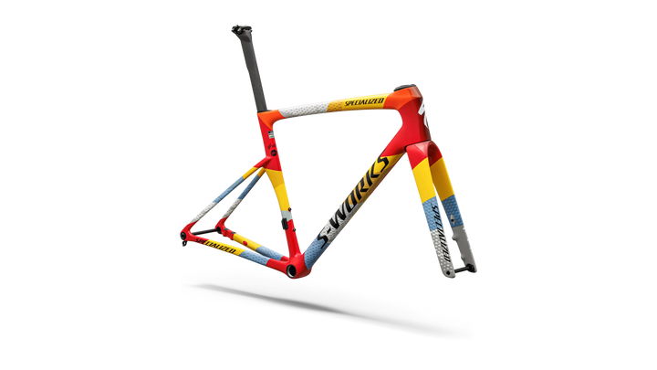 S-Works Tarmac SL9 Team Replica frameset, SD Worx - Protime colourway, front view