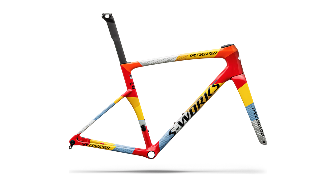 S-Works Tarmac SL9 Team Replica frameset, SD Worx - Protime colourway, side profile