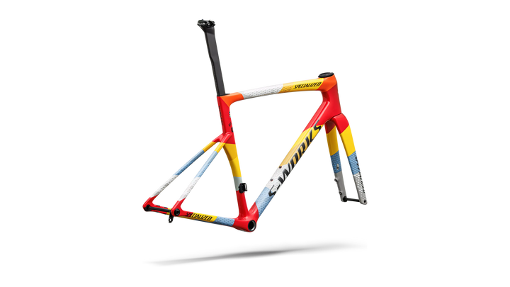 S-Works Tarmac SL9 Team Replica frameset, SD Worx - Protime colourway, rear view