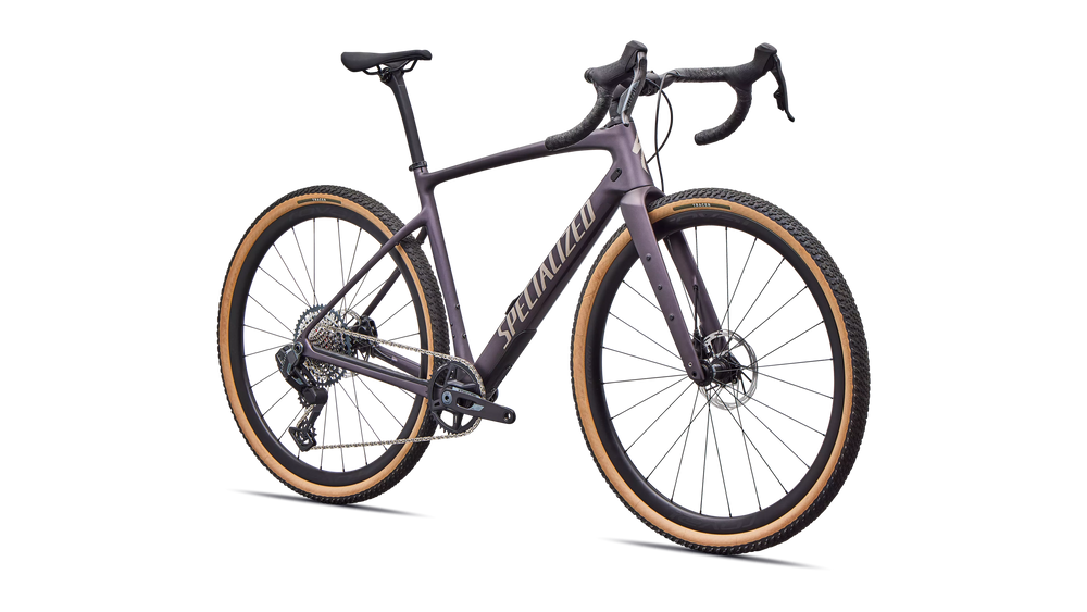 Specialized Diverge 4 Expert gravel bike in Nebula Metallic/Sandstone Metallic, front view