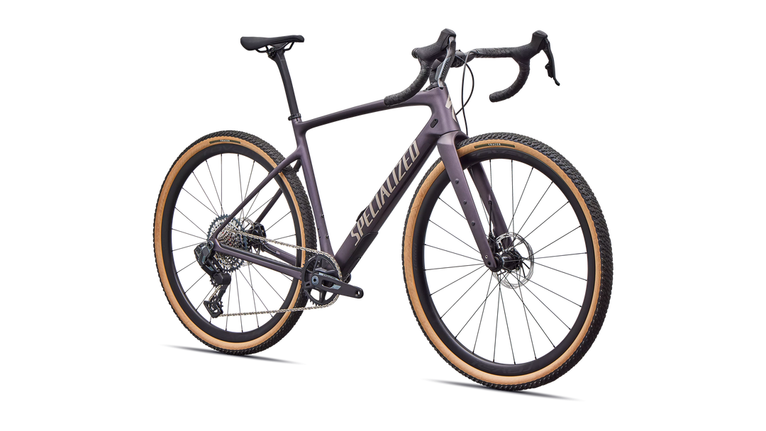 Specialized Diverge 4 Expert gravel bike in Nebula Metallic/Sandstone Metallic, front view