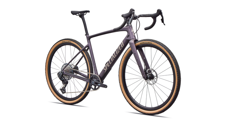 Specialized Diverge 4 Expert gravel bike in Nebula Metallic/Sandstone Metallic, front view