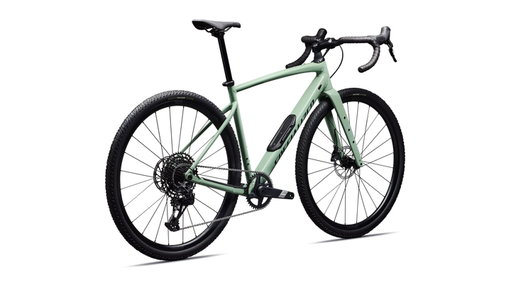 Specialized Diverge 4 Comp Alloy gravel bike in Gloss Pistachio/Emerald Metallic, rear view