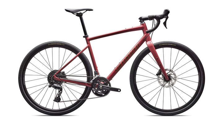 Specialized Diverge 3 Alloy gravel bike in Gloss Spice/Gunmetal, side profile
