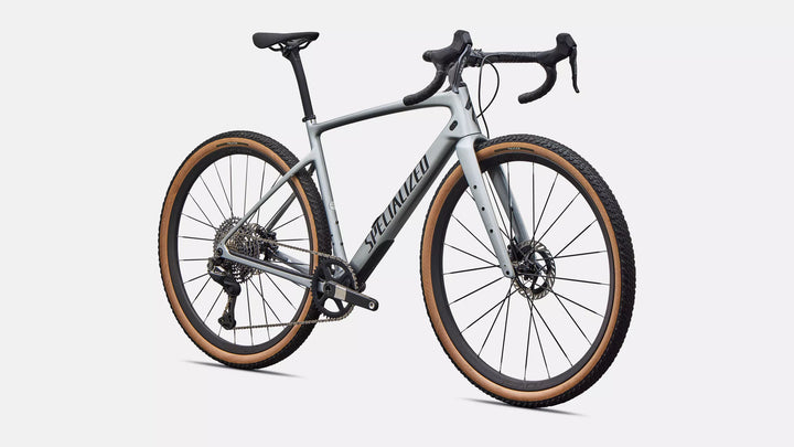 Specialized Diverge 4 Pro LTD gravel bike in Gloss Shadow Silver/Obsidian Metallic, front view