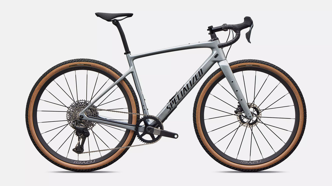 Specialized Diverge 4 Pro LTD gravel bike in Gloss Shadow Silver/Obsidian Metallic, side profile