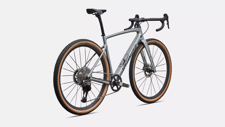 Specialized Diverge 4 Pro LTD gravel bike in Gloss Shadow Silver/Obsidian Metallic, rear view