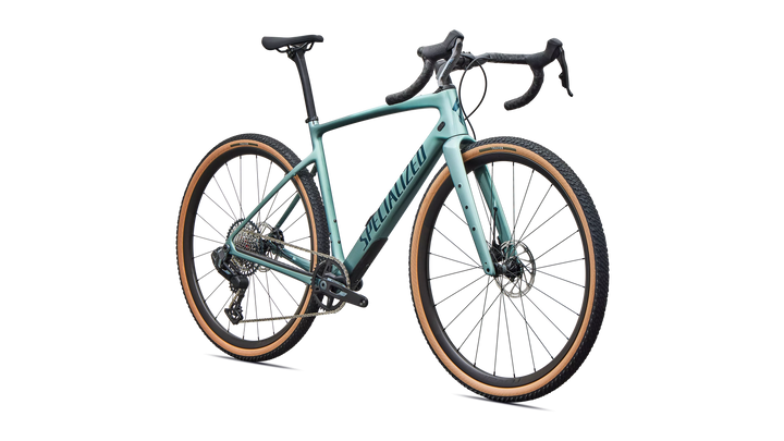 Specialized Diverge 4 Expert gravel bike (2027) in Fjord Metallic/Emerald Metallic, front view