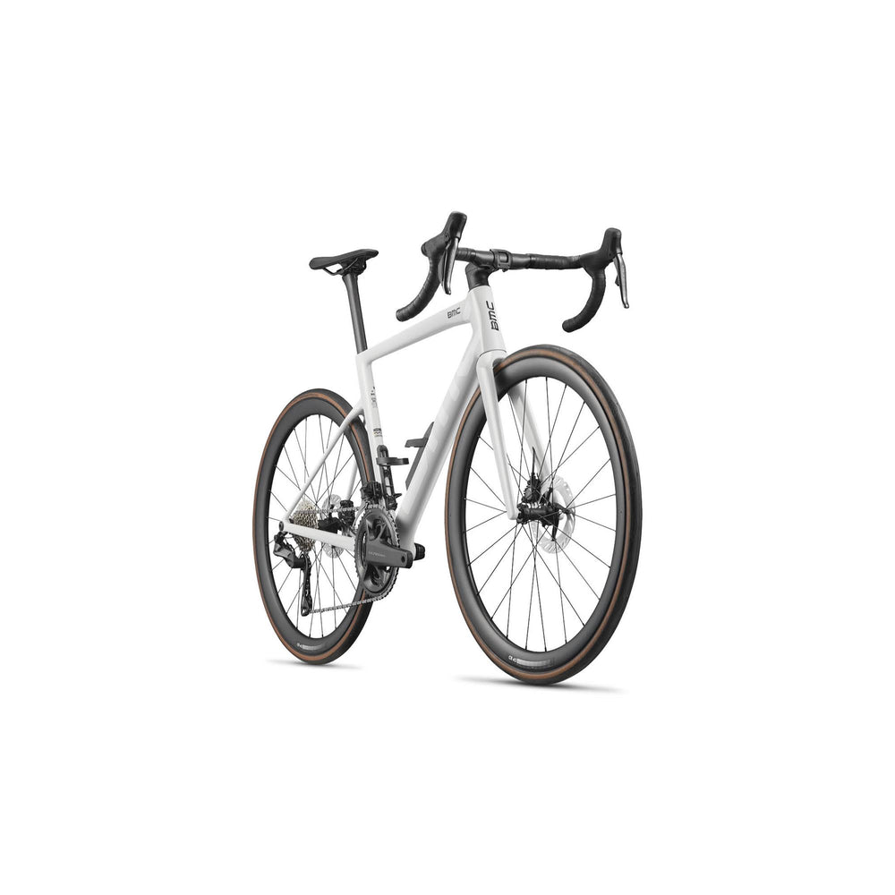 BMC Teammachine SLR 01 SIX road bike in Stealth White, side profile