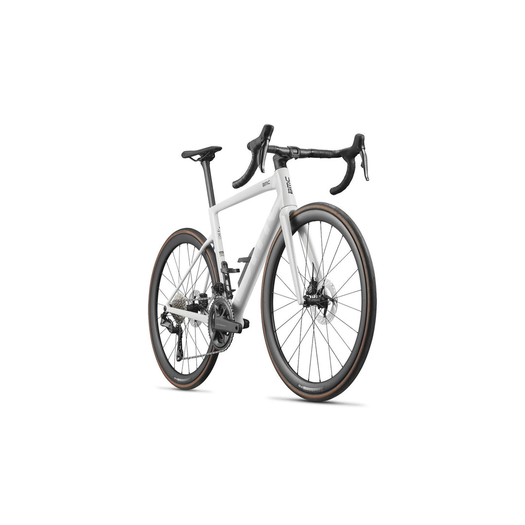 BMC Teammachine SLR 01 SIX road bike in Stealth White, side profile