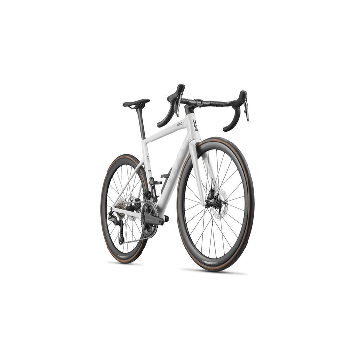 BMC Teammachine SLR 01 SIX road bike in Stealth White, side profile