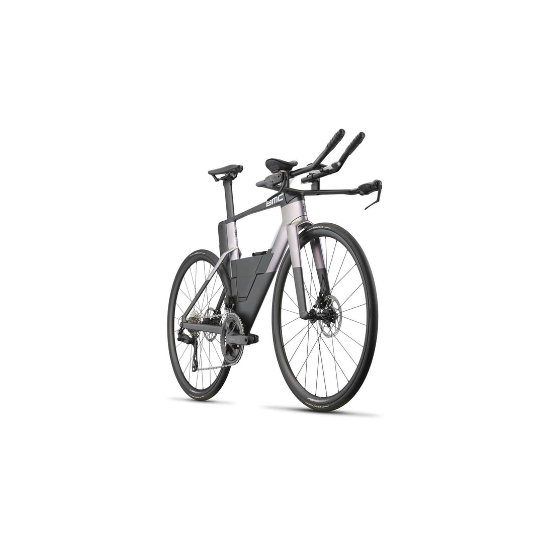 BMC Speedmachine 01 THREE time trial bike in Carbon/Chameleon Silver, side profile