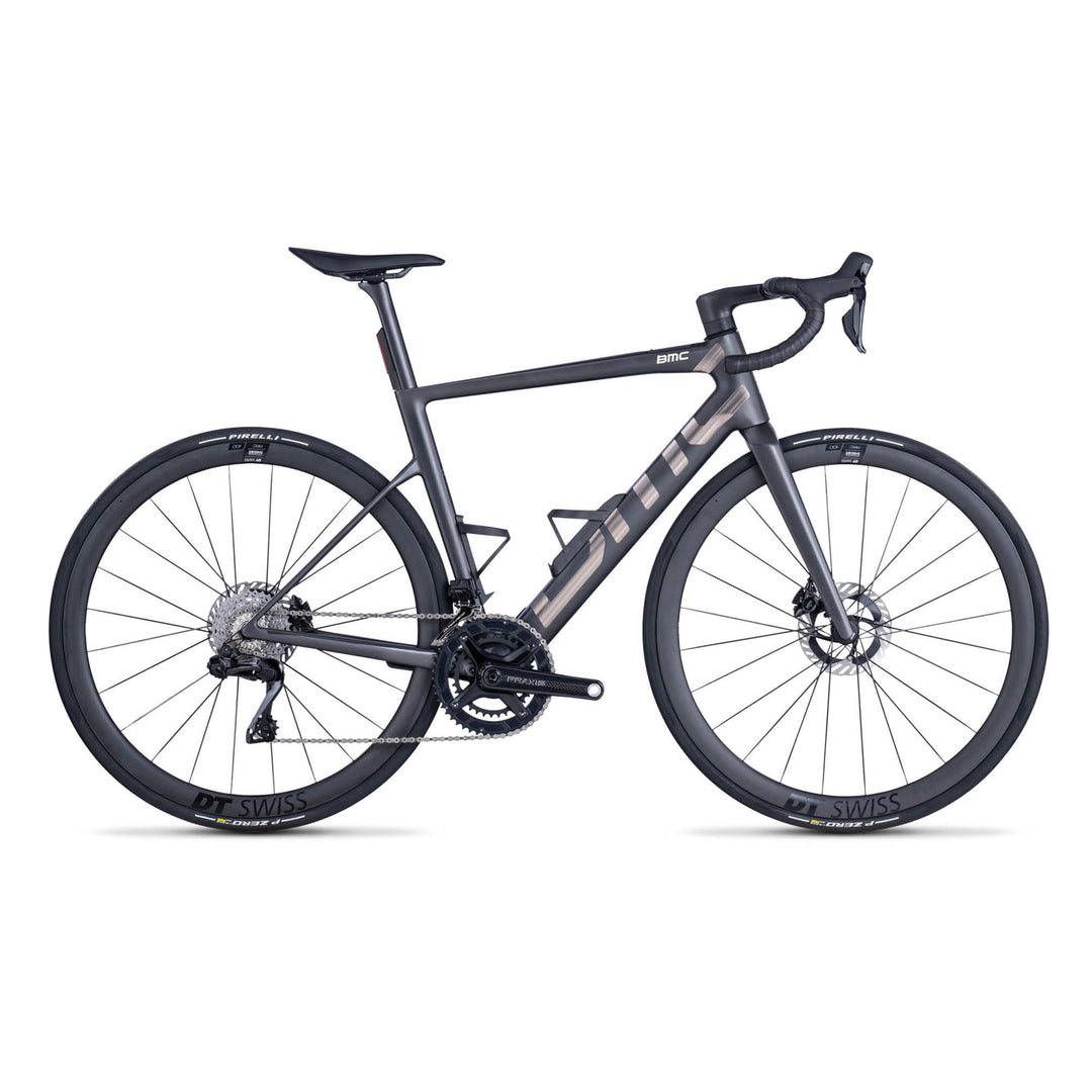 BMC Teammachine 01 AMP One e-road bike in Carbon, three-quarter view