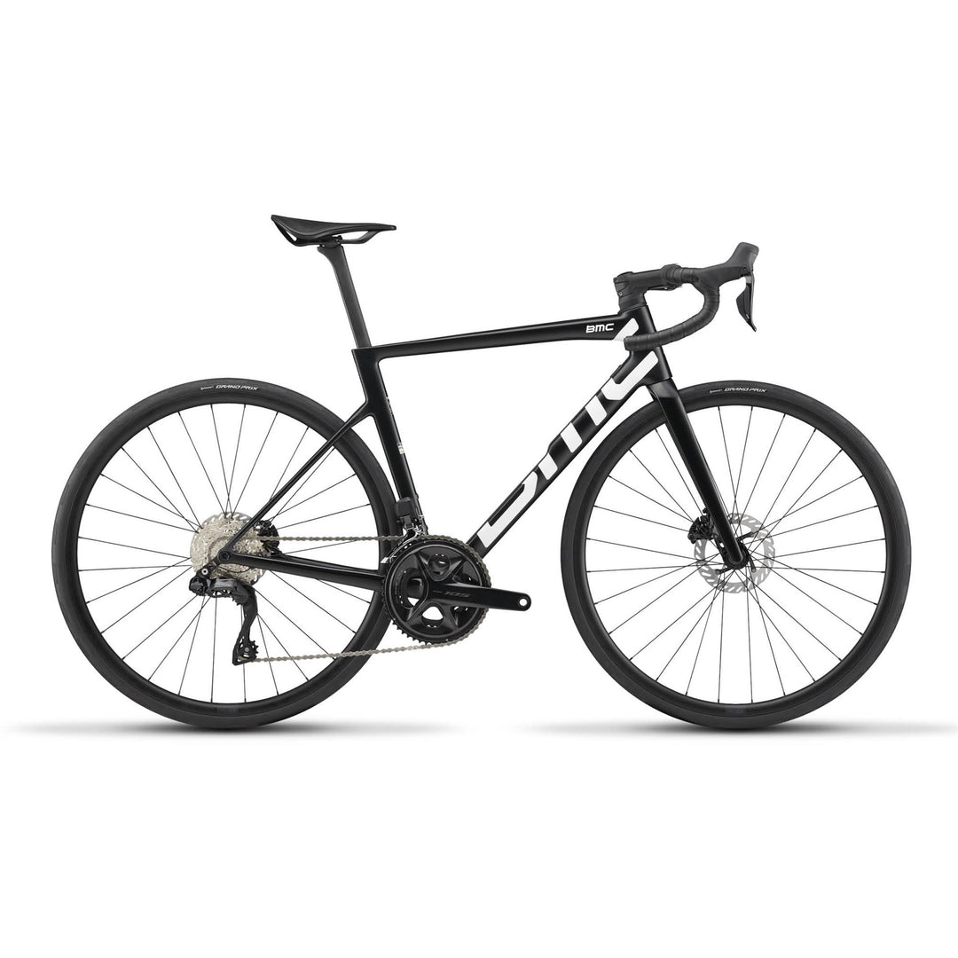 BMC Teammachine SLR Two 105 Di2 road bike in Black, three-quarter view