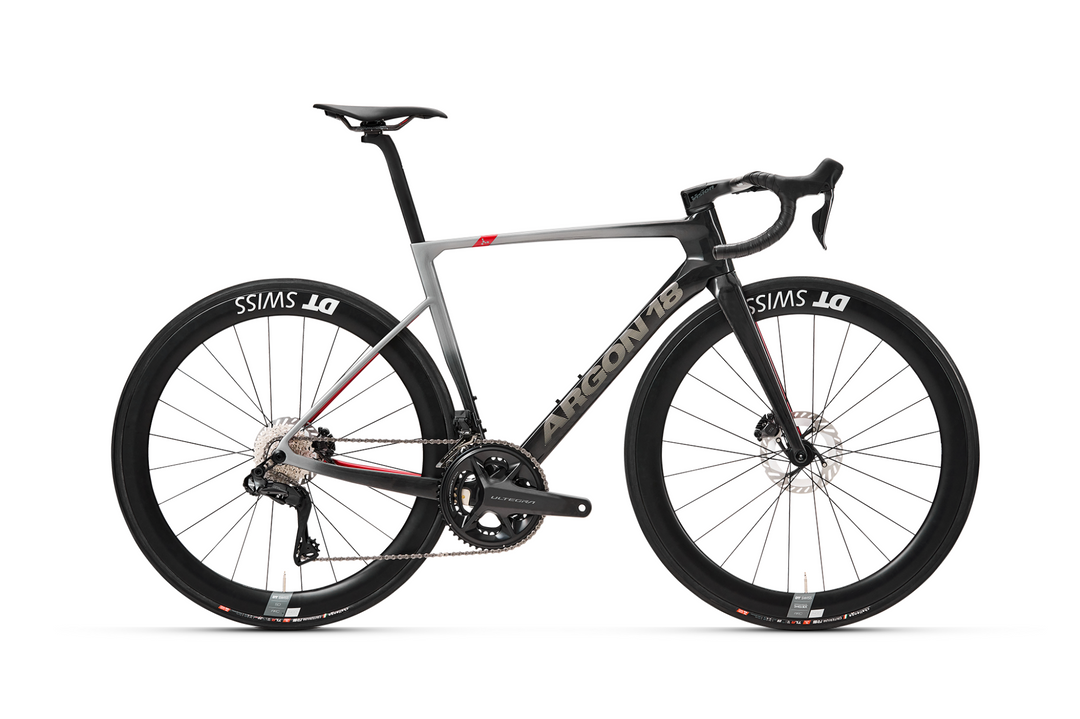 Argon 18 Sum Pro, Titanium / Racing Red, Shimano Ultegra Di2