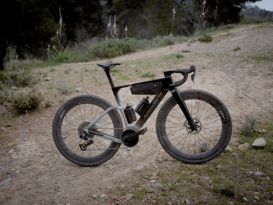 Argon 18 Anti Matter gravel race bike with the Apidura frame bag