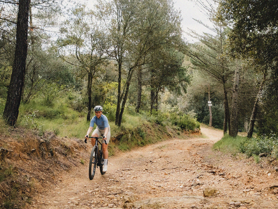 Argon 18 Dark Matter gravel riding on a woodland track