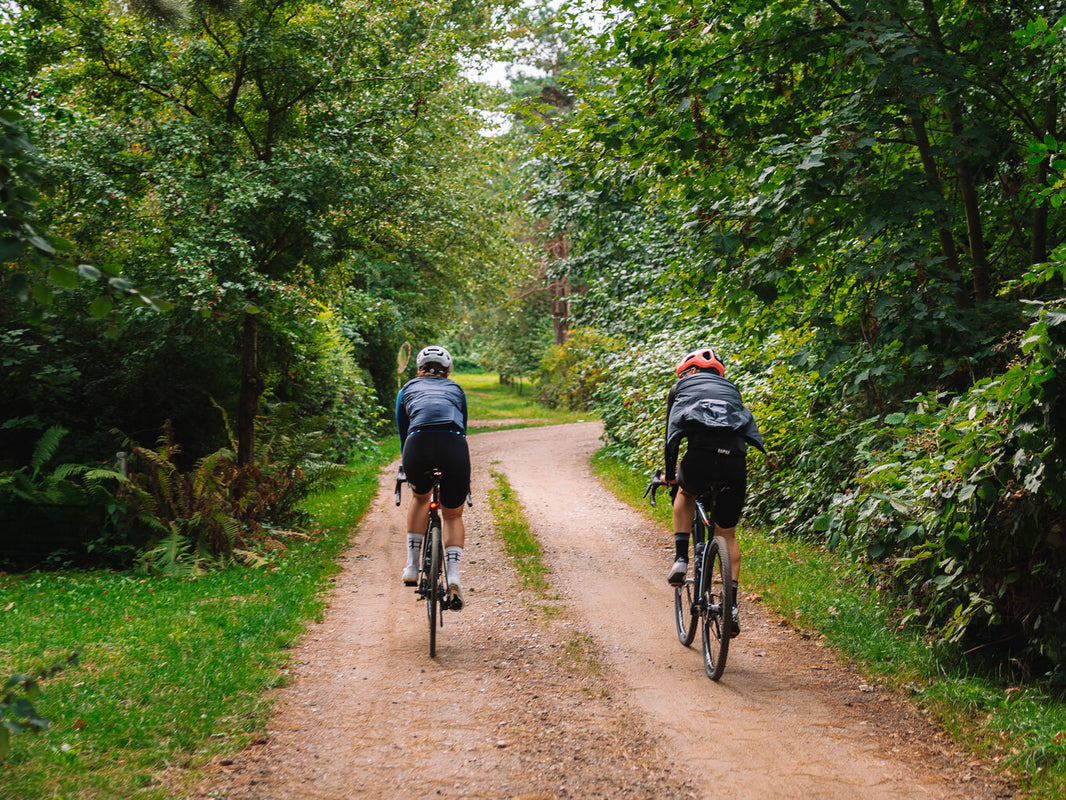 Riders on Argon 18 Grey Matter bikes on a gravel track