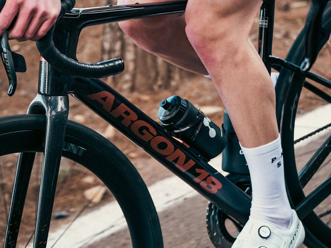 Rider on the Argon 18 Krypton Pro, close-up of the frame