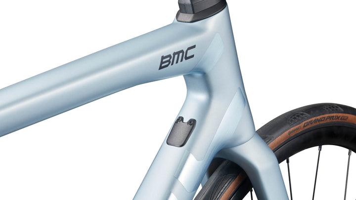 BMC Teammachine SLR ONE road bike in Light Blue Chrome, view 4 of 5