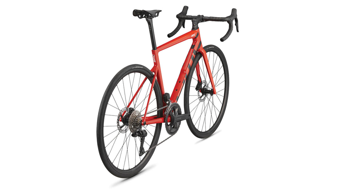 BMC Teammachine SLR TWO road bike in Neon Red, view 3 of 5