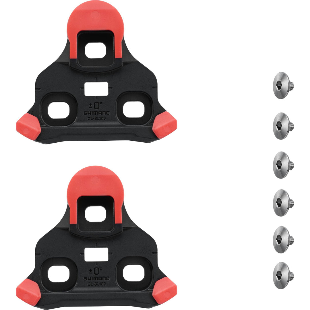 Shimano SPD-SLR CL-SL100 cleats - Red, 0 degree fixed