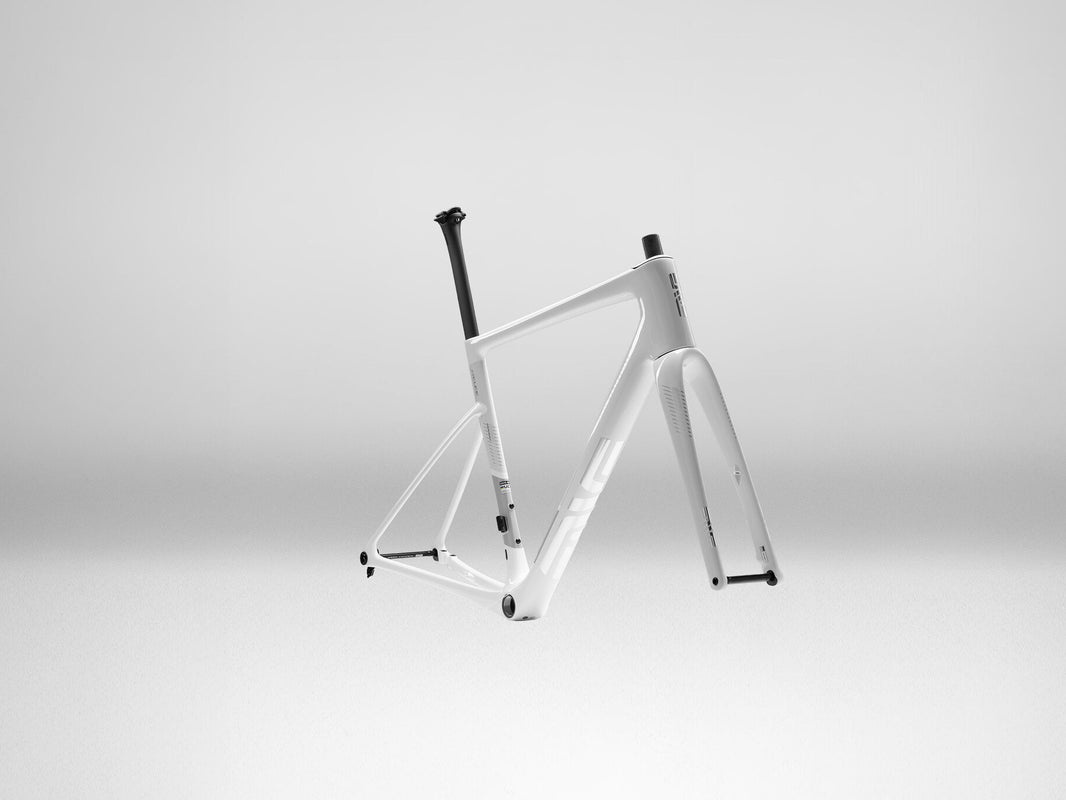ENVE Melee V2 frameset in White Lightning, three-quarter view