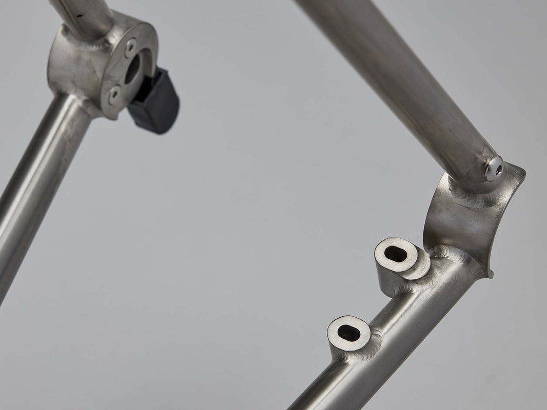 Titanium seat stay detail on the Landrace Tupelo Ti