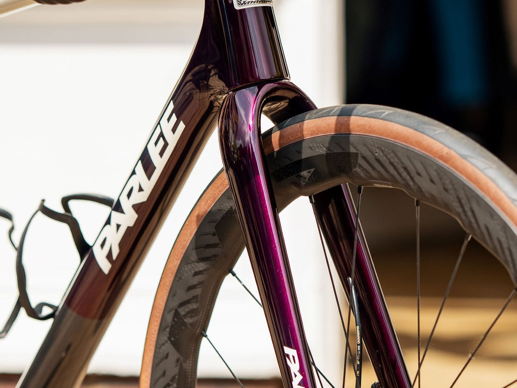 Custom paint and partial nude carbon on the Parlee Ouray