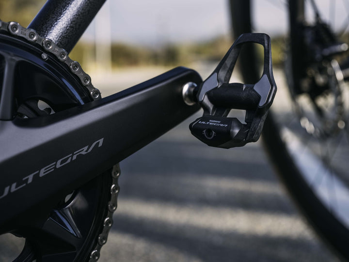 Shimano Ultegra PD-R8200 SPD-SLR Road Pedals on the bike