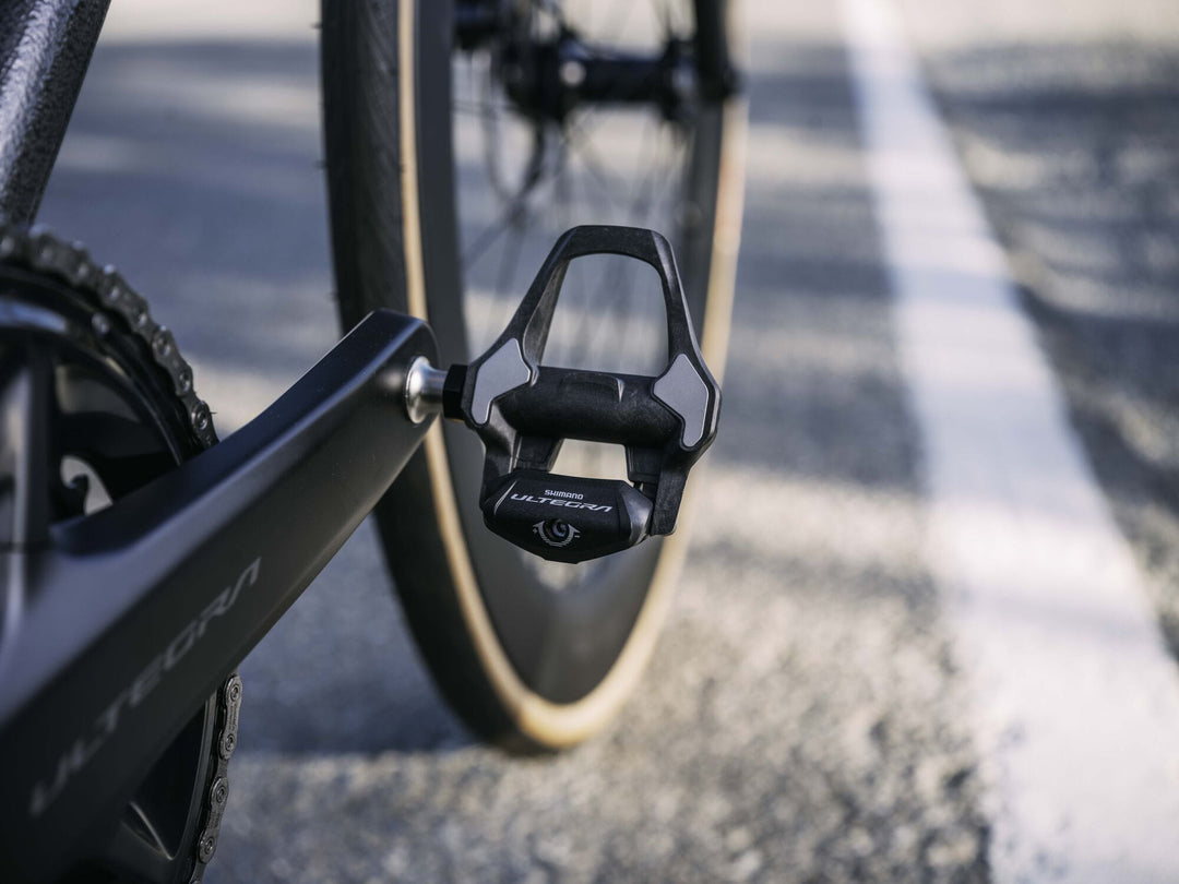 Shimano Ultegra PD-R8200 SPD-SLR Road Pedals on the bike