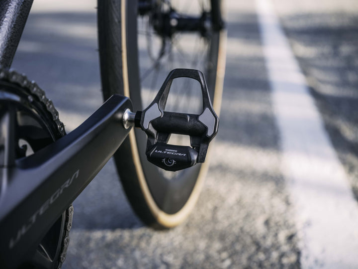 Shimano Ultegra PD-R8200 SPD-SLR Road Pedals on the bike
