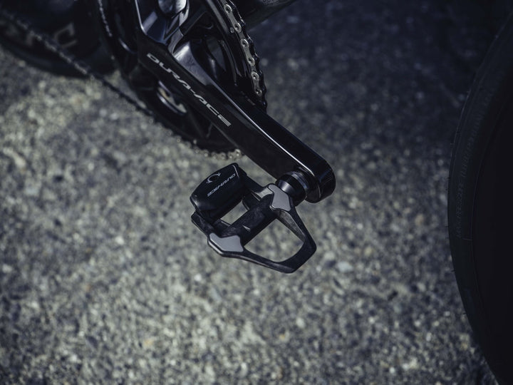 Shimano Dura-Ace PD-R9300 SPD-SLR Road Pedals on the bike