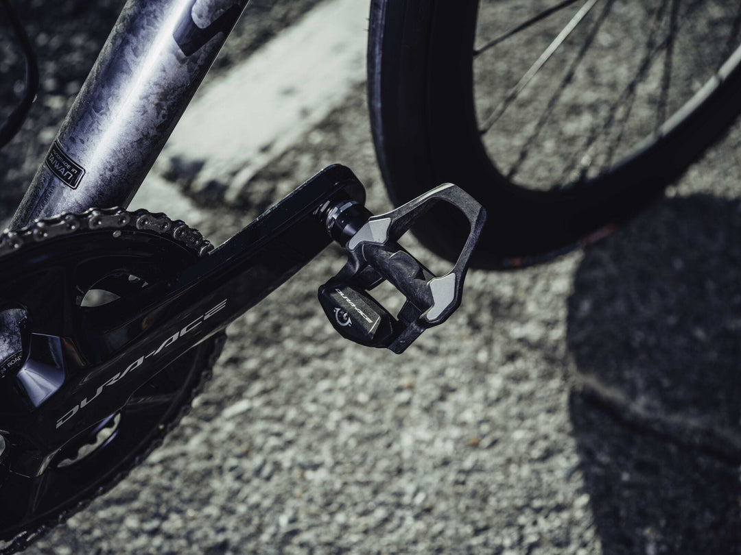 Shimano Dura-Ace PD-R9300 SPD-SLR Road Pedals on the bike