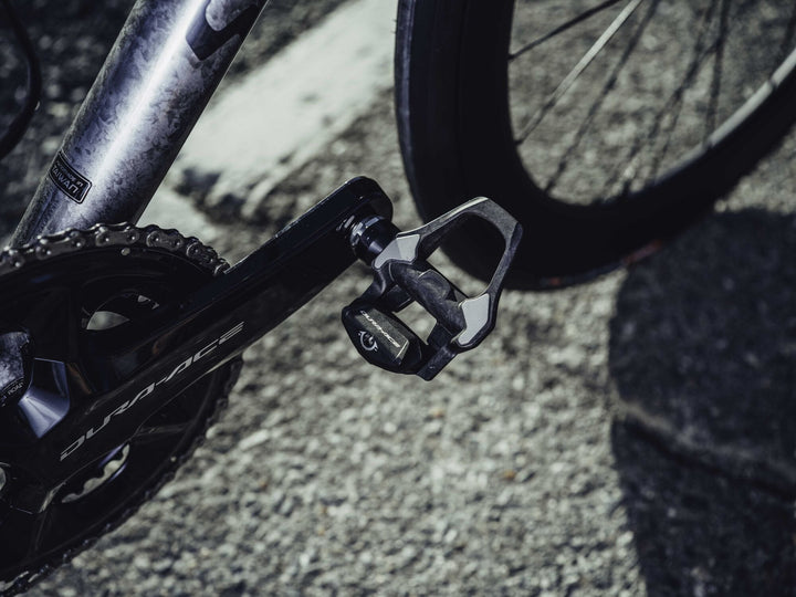 Shimano Dura-Ace PD-R9300 SPD-SLR Road Pedals on the bike