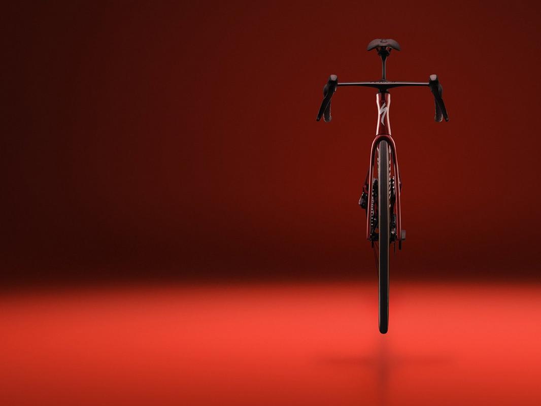 Specialized Tarmac SL9 head-on – one with the bike